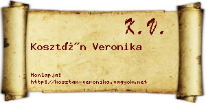 Kosztán Veronika névjegykártya